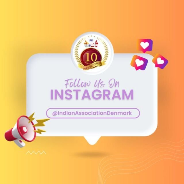 🎉 Exciting news! We’re now on Instagram! 📸 @𝐢𝐧𝐝𝐢𝐚𝐧𝐚𝐬𝐬𝐨𝐜𝐢𝐚𝐭𝐢𝐨𝐧𝐝𝐞𝐧𝐦𝐚𝐫𝐤 Thank you all for your support and input. We can’t wait to share more with you. Follow us, and we’ll follow you back! Let’s connect! 💫

https://www.instagram.com/invites/contact/?igsh=1cf2okbj7j81t&utm_content=vxtkosi

#FollowUs #InstagramFamily #IndianAssociationDenmark #IAD #india #denmark